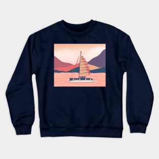 big ship at evening Crewneck Sweatshirt